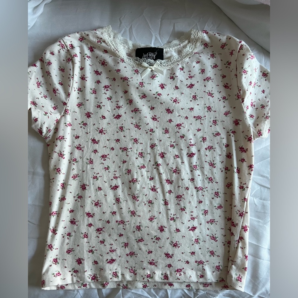 Just Polly Pink Floral Top